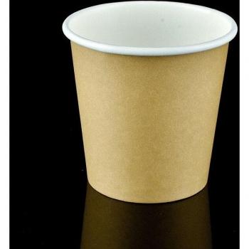 Tazas desechables de papel Kraft 4oz para café y té
