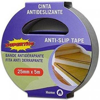 Cinta antideslizante negra 25 mm x 5 m Supertite
