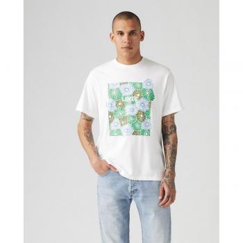 Levi's Long Sleeve Floral Logo T-Shirt – Relaxed Fit, White (M)