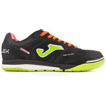 Joma Top Flex Nobuck, Calzado de fútbol Sala, Negro-Naranja, Talla 12 USA (46 EUR)