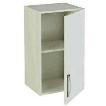 MEKA-BLOCK Módulo Alto de Cocina 40 cm con Puerta, Madera, Blanco Soft