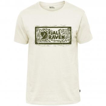 Herren Fjällräven Logo Stamp Shirt, Größe XL, Farbe Weiß