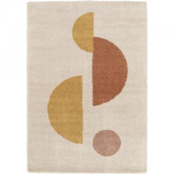 Tapis Doux Shaggy 120x170 Beige et Orange