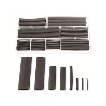 Set di Guaina Termorestringente Quadrios 22CA167 Nera Rapporto 2:1 (100 pezzi)