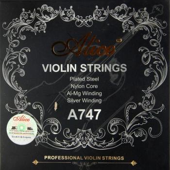 Cuerdas de Violín con Entorchado Plateado