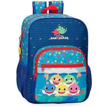 Mochila Baby Shark 28,5 cm x 38 cm x 12 cm, Poliéster, azul