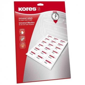 Etiquette Pro Kores – Blanc Universel – 25 Cartouches A4