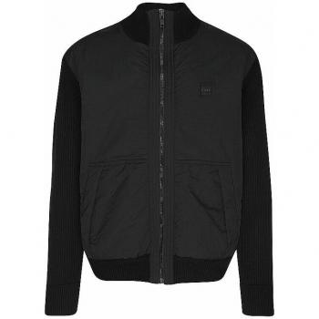 Kydalbrio Damen Strickjacke mit Patch – Schwarz, L