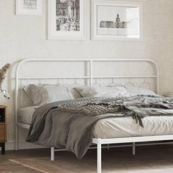 VidaXL Metal Headboard White
