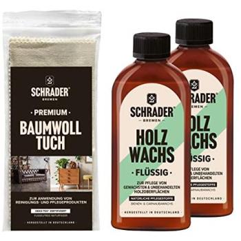 Holzschutz Wachs mit Baumwolltuch 2x250ml