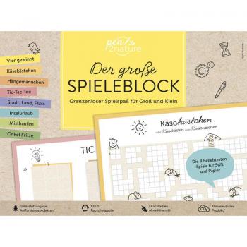 Der große Spieleblock. Umweltfreundlicher Spielspaß für Groß und Klein