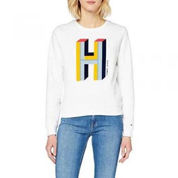 Tommy_Jeans TJW Basic CN T-Shirt S/s 11, Camiseta Para Mujer, Blanco