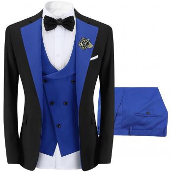 Costume ColorBlock bleu pour homme 2XL