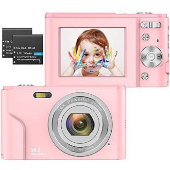 ZORNIK Digitalkamera für Anfänger, 1080P HD Aufnahmen, 2,4 Zoll LCD Display