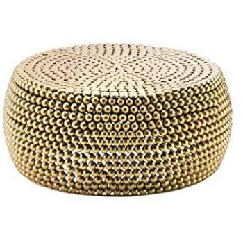 Mètre carré d’ornement : Table basse 81 cm métallisée or
