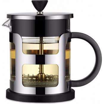 Cafetière de voyage en acier inoxydable et verre