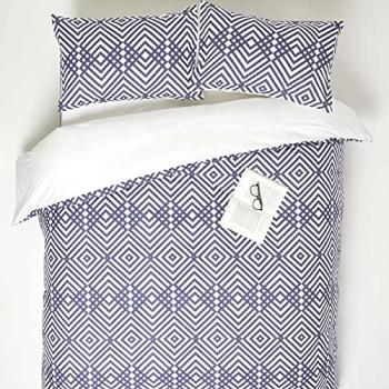 Geometric Design Double Cotton Duvet Cover Set