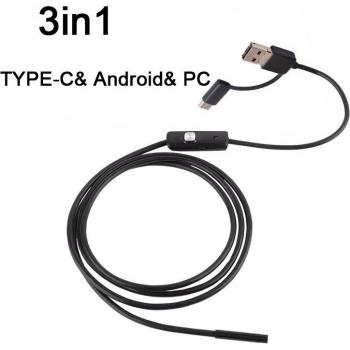 Endoscope Camera with 8mm Lens and USB Type C Connection