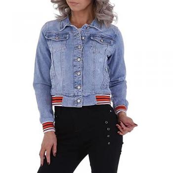 Ital-Design elegante Übergangsjacke für Damen in Blau