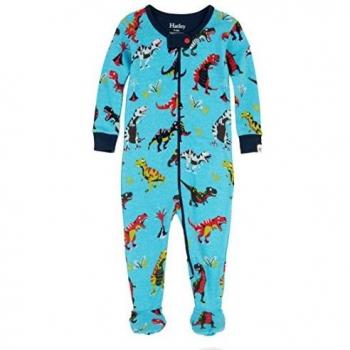 Pelele para Dormir Hatley de Algodón Orgánico, Azul (T-Rex Rugiente 400), 12-18 Meses