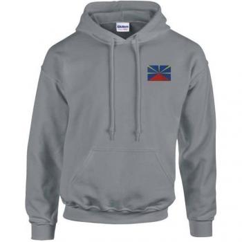 La Réunion Flag Long Sleeve Hoodie – Pixelforma – Grey