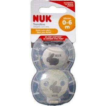Chupete Nuk con Cinta de Silicona, 0-6 meses