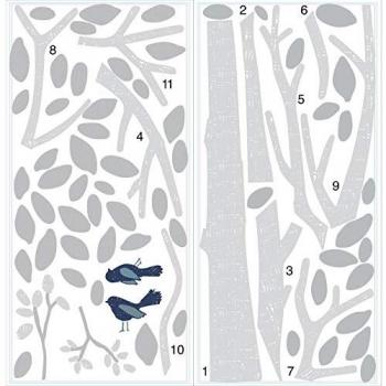 Sticker Arbre Gris Hauteur 92,71 cm – Édition ROOMMATES