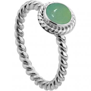 Nenalina Damen Ring 6mm Grün Achat Edelstein Ring 925er Sterling Silber Größe 52