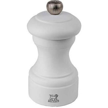 White Matt Manual Salt Mill, 10cm Bistro