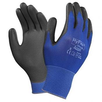 HyFlex® 11-618 Handschuhe, Größe 7, von Ansell, Blau/Schwarz