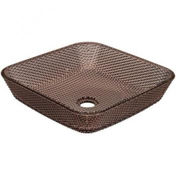 Vasque Carrée en Verre pour Salle de Bain 40x40 cm