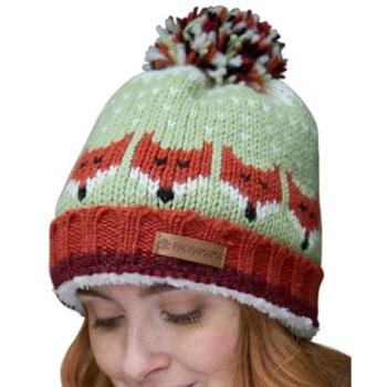 Chunky Fox Tail Wool Beanie