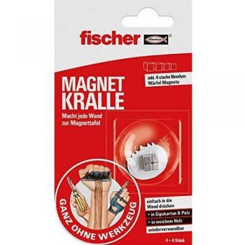 Fischer Magnet Kralle, fixation rapide, réutilisable, pour affichage de photos et cartes, gris