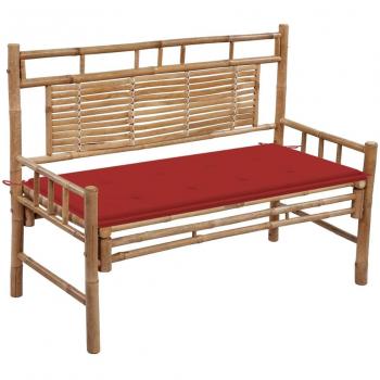 Conforto Verde: Banco Bambu 120cm + Almofadão XL