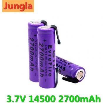 Batería de Litio 14500 3.7V 2700mAh con Hoja de Níquel para Soldadura