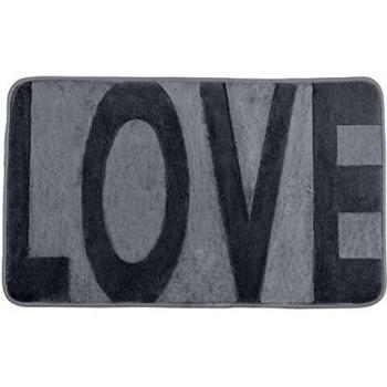 WENKO Badteppich Memory Foam Love, 80 x 50 cm, Grau