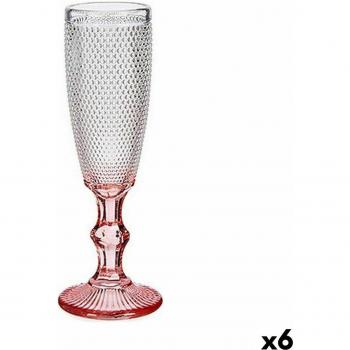 Set di champagne rosato trasparente 6 bicchieri (180 ml)