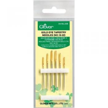 Clover 238 Gold Eye Tapestry Needles No. 21