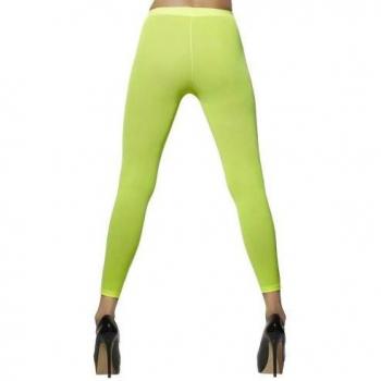 Smiffys Pantalons de soirée opaques verts fluo, taille S