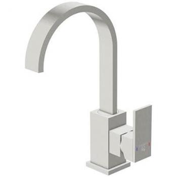 Mitigeur lavabo nickel brossé Steinberg 135, avec garniture de vidage, hauteur 300mm