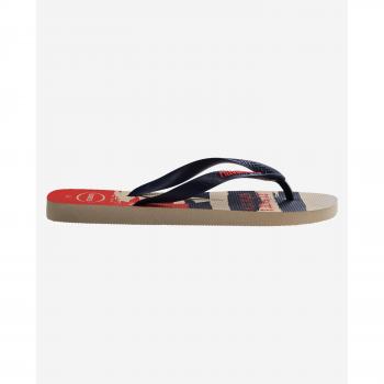 Havaianas Kids' Beige Nautical Print Beach Sandals