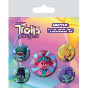 Trolls Perfecte Harmonie Embleem Set (Verpakking van 5) Eén maat zwart