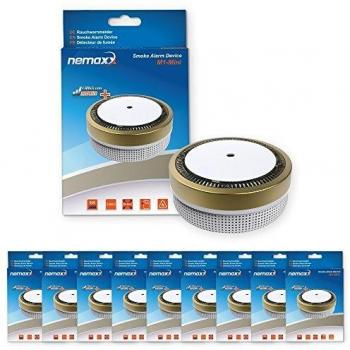 Nemaxx M1‑Mini 9X – Détecteur Fumée Photoélectrique à Batterie Li (3 V)
