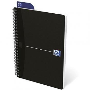 Oxford Card Cover Wirebound Notebook A5 Black (5 Pack)
