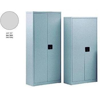 Armario metálico con 1 balda y puertas batientes Rocada 70x80x45 gris