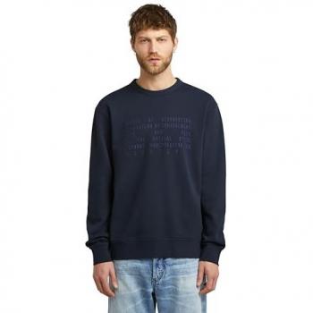 G‑Star Sudadera con Gráficos Textuales Marinos XL Hombre Algodón