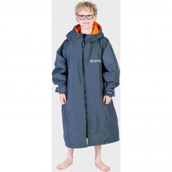 Grey Charcoal & Orange Kids Advance Long Sleeve Robe