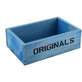 Estuche de Madera Azul Vintage – Almacén Rústico