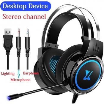 EN/RU Backlit Gaming Keyboard Mouse Earphone Set