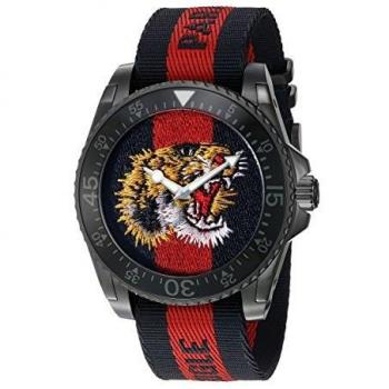 Quarzo Gucci analogico uomo con fascia in nylon